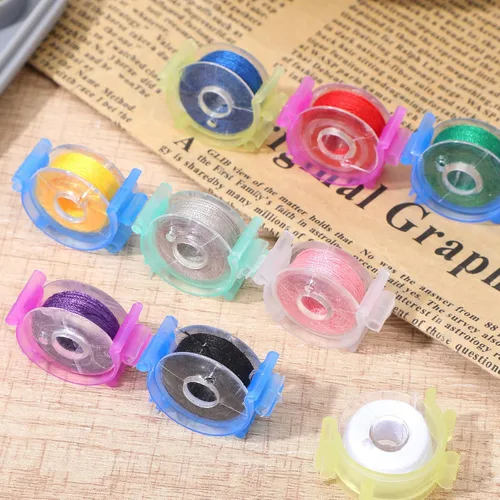 Miniatura 3 de Clips para bobinas de coser, 50 unidades, soporte de bobina transparente, clip de plástico para herramientas de costura, accesorios de abrazaderas