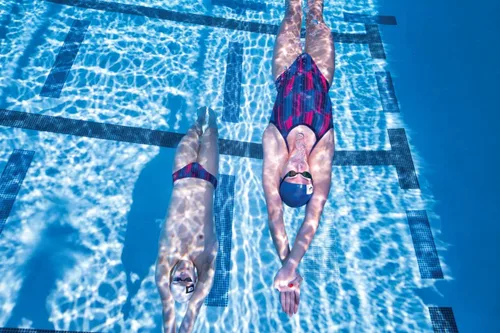 Miniatura 5 de Arena Traje de baño de una pieza con estampado estándar Challenge Back para mujer