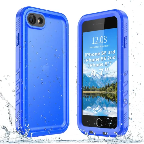 Miniatura 17 de SPORTLINK Funda impermeable para iPhone SE 3rd 2022/iPhone SE 2nd 2020/iPhone 7/8 - Con protector de pantalla integrado, funda impermeable de cuerpo