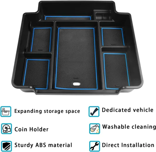 Miniatura 7 de EDBETOS Bandeja Organizadora de Consola Central para Accesorios Chevy Tahoe/Suburban 2021-2025 y GMC Yukon 21-2024, Compatible con Consola Estándar