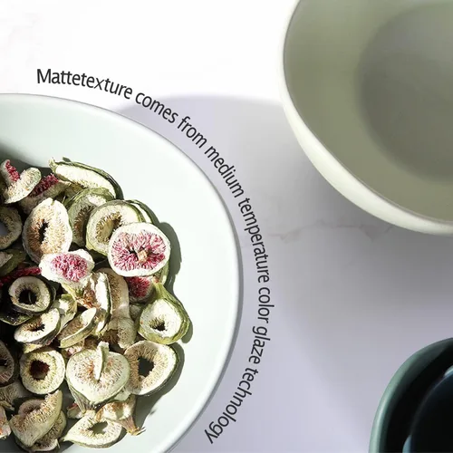 Miniatura 9 de Notakia Cuencos decorativos de ensalada con forma de loto, aptos para lavavajillas, cuencos de cerámica únicos en ángulo para ensalada, pasta, sopa