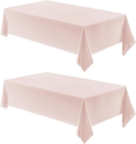 Miniatura 39 de Veblandy Mantel rectangular impermeable de 60 x 104 pulgadas, mantel texturizado de lino, resistente a las manchas y a las arrugas, lavable, mantel