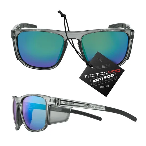 Miniatura 10 de Riley Navigator X - Gafas de seguridad antivaho, resistentes a los arañazos y a los impactos y bloqueo UV, marco completo ligero para el trabajo, al