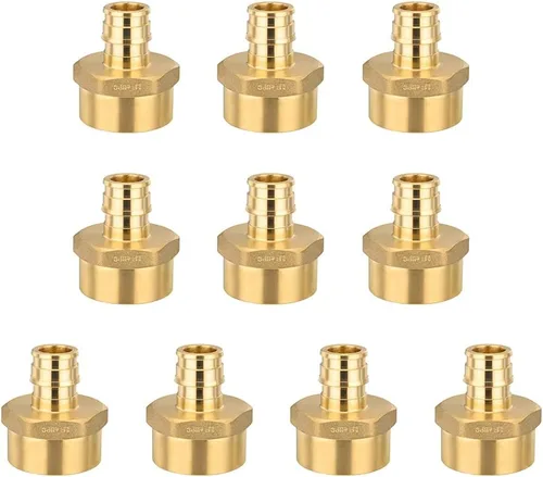 Miniatura 11 de Paquete de 2 accesorios de latón EFIELD Pex A de expansión de flujo completo de 1 pulgada x 1 pulgada, adaptador NPT hembra F1960 solo para tubería