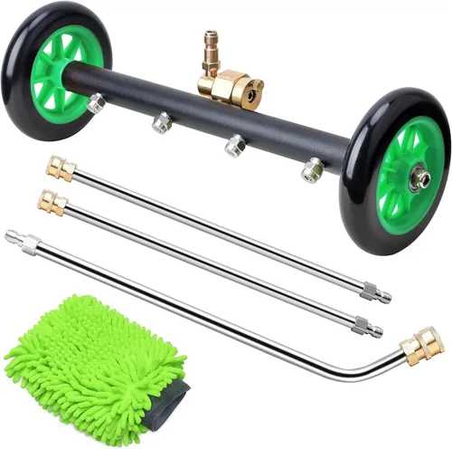 Miniatura 10 de EVEAGE Escoba de agua 2 en 1 para lavadora a presión del tren de rodaje de 16 pulgadas, accesorio para lavadora a presión debajo del automóvil