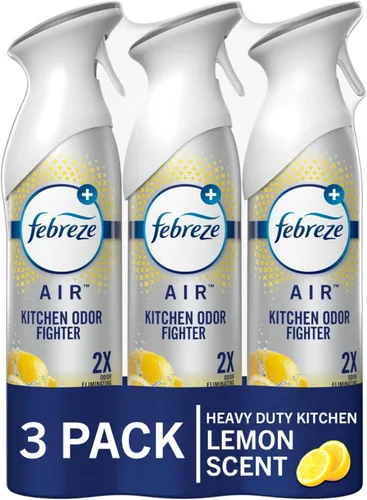 Miniatura 8 de Spray ambientador Febreze, aroma limpio y resistente, eliminador de olores para olores fuertes, 8.8 onzas (paquete de 3)