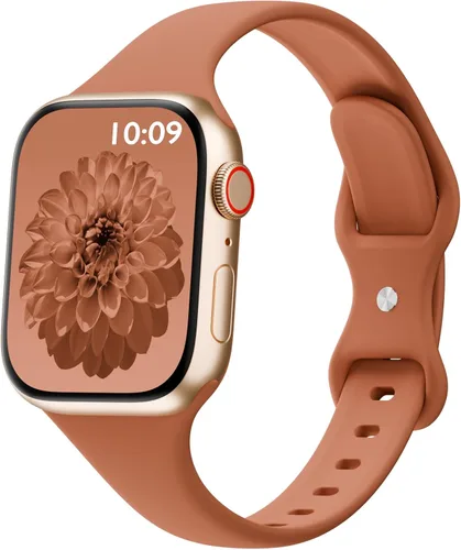 Miniatura 15 de Bandas delgadas de silicona deportivas compatibles con Apple Watch de 38mm 42mm 40mm 44mm 41mm 45mm 46mm 49mm, correa de repuesto delgada y estrecha