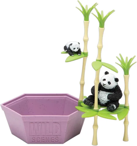 Miniatura 2 de Wild Scenes - Bosque de bambú de Pandas, kit de cultivo y juego, juguete de conservación de vida silvestre respetuoso con el medio ambiente, juego