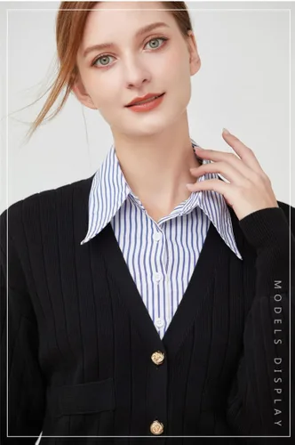 Miniatura 2 de YEKEYI Cuello Falso de Camisa Cuello Falso Desmontable Puños de Muñeca Puños de Manga Falsa Cuello de Media Camisa