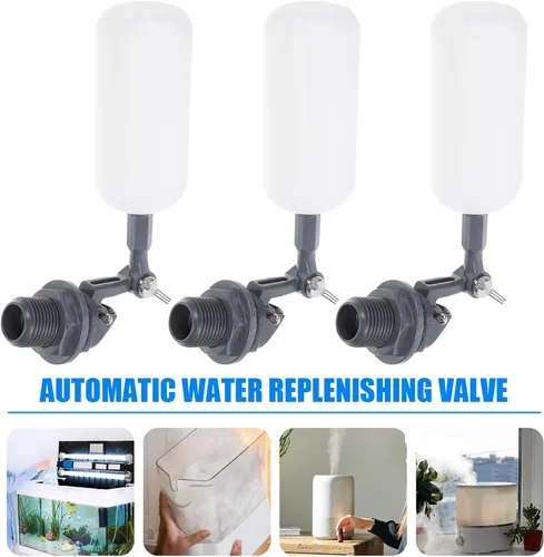 Miniatura 4 de Mini válvula de flotador de 7.08 pulgadas, control automático de nivel de agua con tuerca ajustable para humidificador, máquina de hielo de acuario