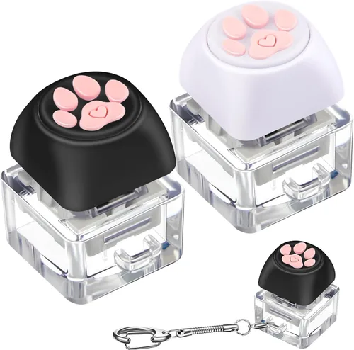 Miniatura 13 de Taiyin - Llavero de juguete con teclado clicker, juguete de descompresión con botón, llavero antiestrés, regalo para adultos para pasar el tiempo