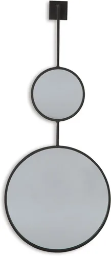 Signature Design by Ashley Brewer - Espejo moderno minimalista redondo apilado, color negro.