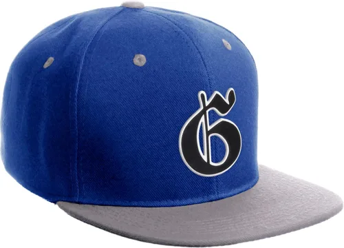 Miniatura 652 de Daxton Gorra clásica con visera de billete plano con letras del alfabeto inglés antiguo de la A a la Z