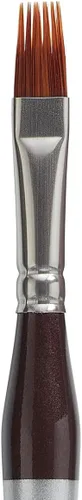 Miniatura 2 de KINGART Premium Precision 2120-1/4 RAKE Series - Cepillo para artista, sintético ámbar Taklon, mango cómodo ergonómico corto, para pintura acrílica
