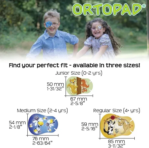 Miniatura 2 de Ortopad Bamboo Fun Pack - Parches para ojos, 50/caja (tamaño regular, 4+ años) paquete de erizo