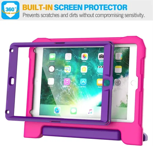 Miniatura 6 de SUPLIK Funda para niños para iPad de 5ª/6ª generación (9.7 pulgadas, 2017/2018), iPad Air 1 y Air 2 y Pro 9.7 Funda con protector de pantalla, funda