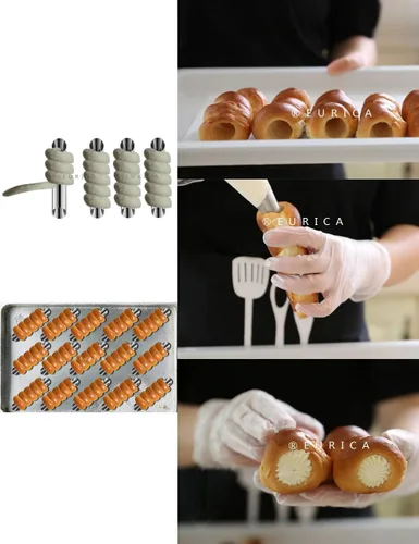 Miniatura 5 de EUICAE Tubos para Cannoli, 5 pulgadas, Grandes, Formas para Cannoli de Acero Inoxidable Antiadherentes, Moldes de Cuerno de Crema para Pastelería