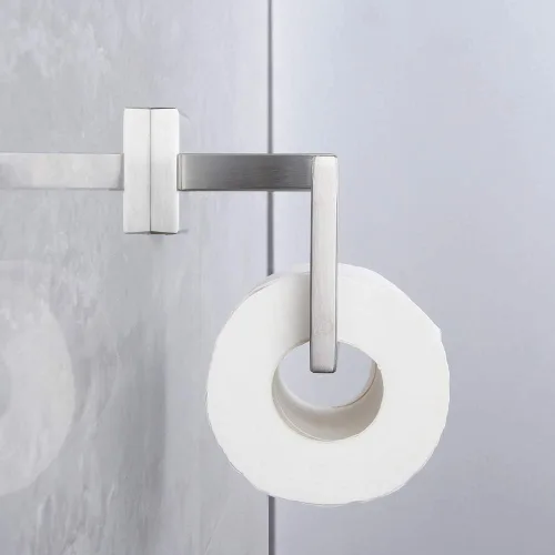 Miniatura 7 de SUS304 Soporte de papel higiénico de acero inoxidable para baño, dispensador de rollos de papel higiénico para cocina, baño, montado en la pared