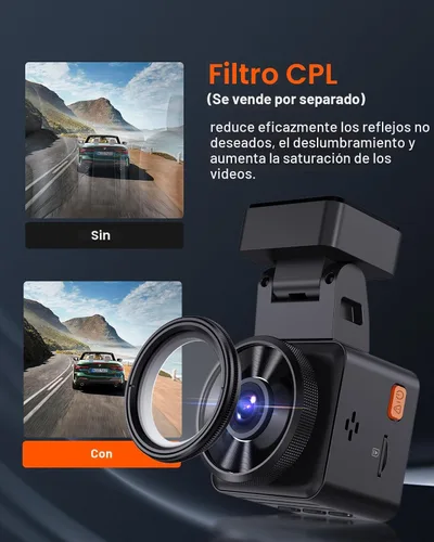 Miniatura 7 de VANTRUE E1 Lite - Cámara de tablero para vehículo, WiFi, GPS, 1080P, control de voz, visión nocturna, modo de estacionamiento de 24 horas, detección