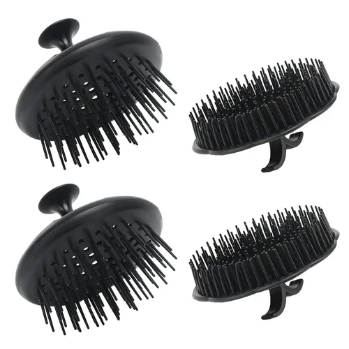 Miniatura 9 de Segbeauty Cepillo de champú para hombre, 4 cepillos de masaje del cuero cabelludo, cepillo de masaje para el cabello, peine de ducha floriado