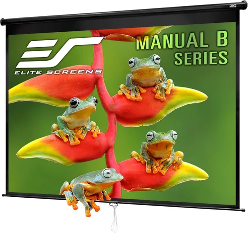 Miniatura 15 de Elite Screens Manual B, pantalla de proyección manual desplegable de 80 pulgadas 4K/8K para cine en casa, juegos, pantalla de proyección M80H Blanco