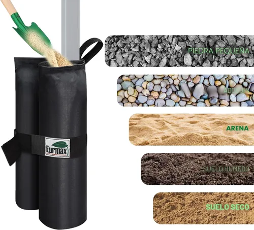 Miniatura 8 de Eurmax USA Bolsas de Peso para Toldo Emergente Refugio Exterior, Cenador Refugio Instantáneo Pesos para Patas de Toldo, Bolsas de Arena, Juego de 4