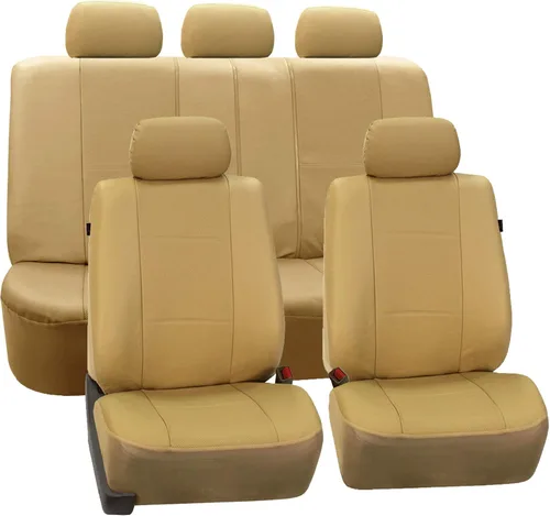 FH Grupo FH-PU007115. Juego de lujosas fundas de asientos de auto, preparado para la bolsa de aire, y compatible con FH Group FH1002, almohadilla