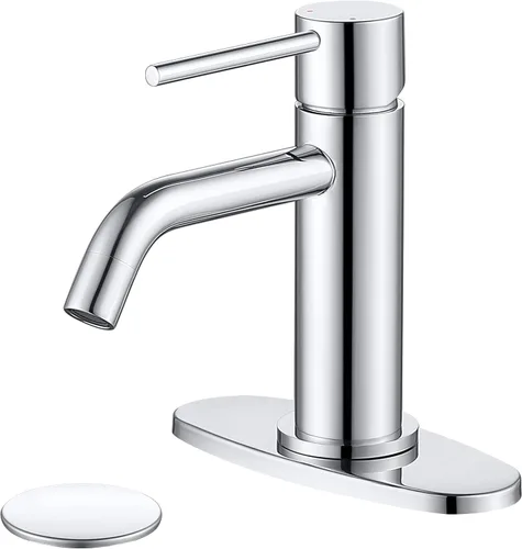 Miniatura 18 de Grifo de fregadero negro con ensamblaje de drenaje y líneas de suministro cUPC, grifos negros mate de acero inoxidable para fregadero de baño, grifo