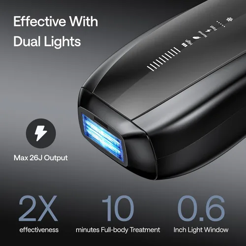 Miniatura 2 de Ulike Dispositivo de depilación X IPL, depilación láser con enfriamiento de hielo, luces dobles y sensor de piel para una depilación casi indolora
