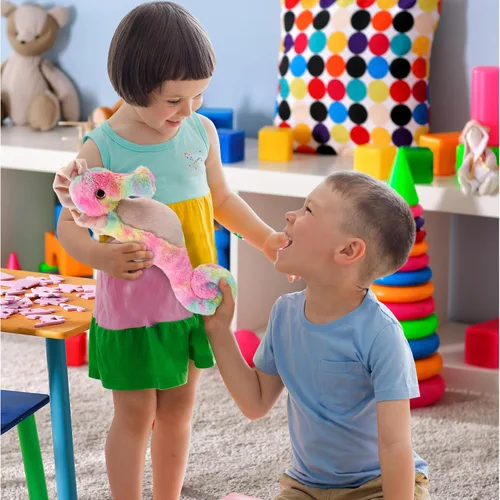 Miniatura 6 de DolliBu Peluche de caballito de mar arcoíris, animales de peluche súper suaves para niñas y niños, adorables criaturas marinas de peluche para niños