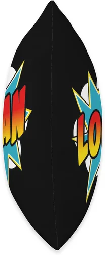Miniatura 2 de Boys Logan Comic Book Superhero Name Almohada de 16 x 16 pulgadas, multicolor