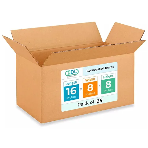 Miniatura 255 de IDL Packaging Paquete de 5 cajas de envío altas de 8 x 8 x 48 pulgadas, extra resistentes de 200 libras frente a caja regular, cajas de mudanza