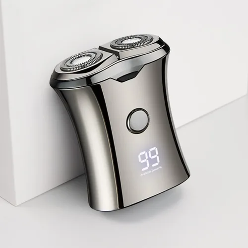 Mini afeitadora eléctrica de viaje para hombres, afeitadora electrónica lavable de tamaño de bolsillo, recargable, portátil, inalámbrica, pequeña