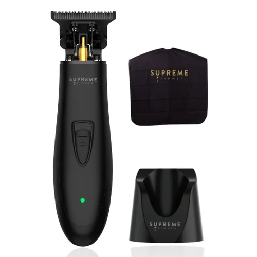 Supreme Trimmer T Shaper - Recortador silencioso inalámbrico para barba y cabello para hombres | 120 minutos de duración, bajo ruido, cuchilla DLC
