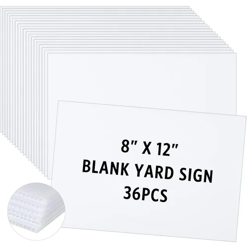 Miniatura 9 de Pinkunn 24 Pack Corrugated Plastic Board 3/16 Inch Thick Poster Sheet Waterproof Board Sheets Blank Yard Signs for Indoor and Outdoor Use, Party