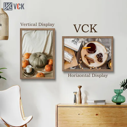 Miniatura 306 de VCK Marcos para póster de madera maciza de 22.375 x 34 pulgadas, marco de fotos A1 negro con montaje en pared, paquete de 3