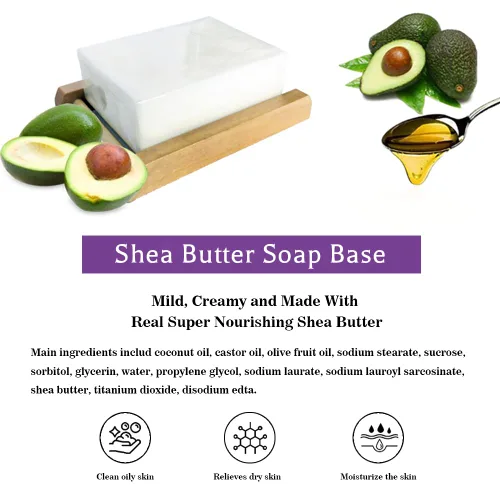Miniatura 3 de Base de jabón de manteca de karité de 5.2 lb para hacer jabón, con manteca de karité/leche de cabra/miel/avena/manteca de cacao/transparente
