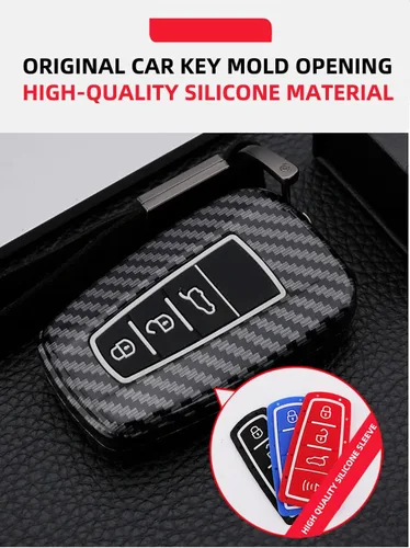 Miniatura 7 de Funda para llavero de 2 botones para Toyota Corolla RAV4 Camry GX FJ150 Prius Yaris Land Cruiser Highlander LX RX NX Hilux Previa Aygo Prado Levin