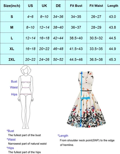 Miniatura 3 de Belle Poque Vestido vintage sin mangas con cinturón, vestidos de los años 50 para mujer