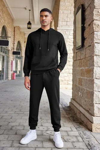 Miniatura 2 de COOFANDY Men's Tracksuits 2 Pieces Waffle Hoodies Sweatsuit Sets Sports Jogging Suit Set