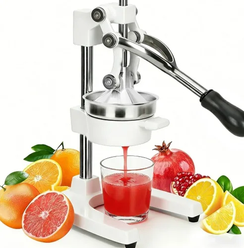 Miniatura 6 de Exprimidor de hierro fundido, exprimidor de hierro fundido resistente para exprimir jugo fresco de naranjas, limones, granadas, sin esfuerzo, Negro