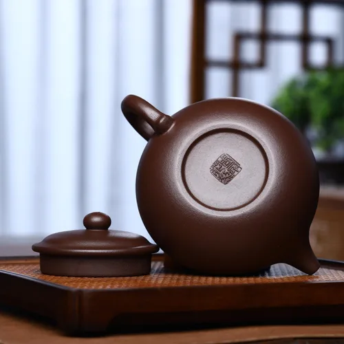 Miniatura 5 de Fine Zisha Teapot Series, china genuina hecha a mano Yixing Purple Clay Tea Pot de 12.8 onzas, infundir té Kungfu Brew (Fanggu)