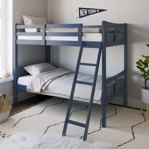 Miniatura 14 de Storkcraft Caribou Litera Twin sobre Twin (Gris) - Certificado GREENGUARD Gold, Literas Twin para Niños, Se Convierte en 2 Camas Twin Individuales