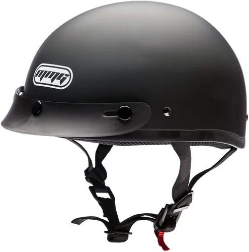 Miniatura 3 de Casco medio de motocicleta DOT Street Legal, M, Negro caucho