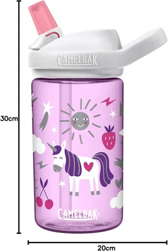 Miniatura 115 de CamelBak Eddy+ Kids Water Bottle with Bite Valve Straw, Leak‑Resistant Easy‑Sip Design for Everyday Hydration, 14oz Kids Animales de la selva