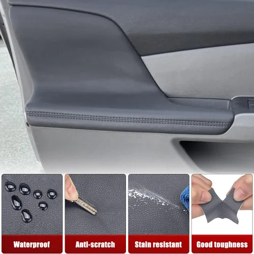 Miniatura 4 de KBH Cubierta de repuesto para reposabrazos de panel de puerta para Honda Odyssey 2011-2017, cuero de vinilo, reposabrazos de puerta de automóvil