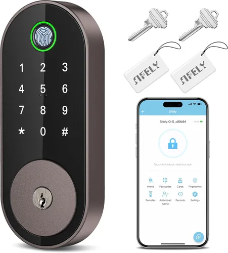 Miniatura 11 de Cerradura inteligente de huellas digitales con teclado – Cerradura de entrada sin llave para casa, apartamento, oficina, Airbnb, alquiler, niños