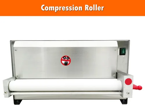 Miniatura 4 de INTSUPERMAI Hoja de rodillo de masa de pizza eléctrica de 20 pulgadas, máquina de prensa de masa comercial de 450 W, grosor ajustable de 0.04 a 0.2