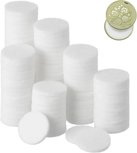 Healifty 100 piezas de aceite esencial para automóvil, almohadillas difusoras de aceite esencial, almohadillas de repuesto de algodón para