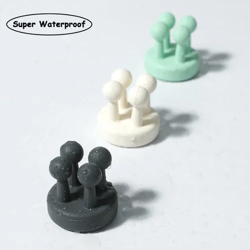 Miniatura 6 de 6 soportes de silicona impermeables para cepillos de dientes, ganchos autoadhesivos multifunción para colgar llaves, ropa, toalla, cable